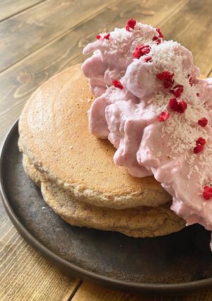 もちもち★米粉と紫いものパンケーキ-レシピのメイン写真