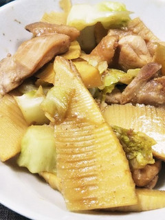 たけのこと鶏肉のウスターソース炒め-レシピのメイン写真