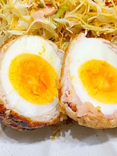 安くて旨い!ゆで卵の肉巻き!-レシピのメイン写真
