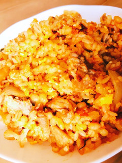 プチっと鍋で簡単もち麦100%キムチ炒飯-レシピのメイン写真