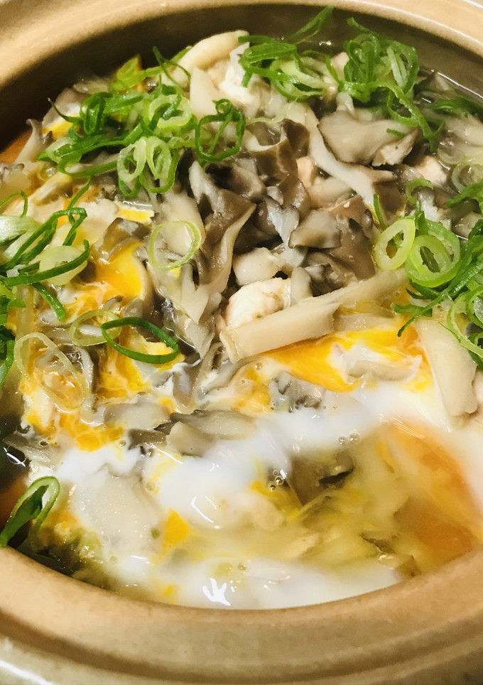 キノコと細切り野菜たっぷり玉子とじ鍋-レシピのメイン写真
