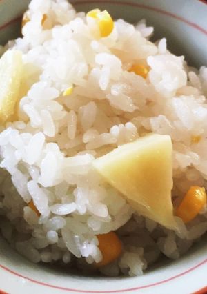 タケノコーンご飯（塩味の筍ご飯）-レシピのメイン写真