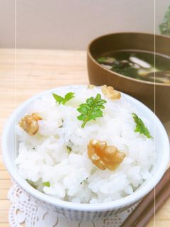 木の芽と胡桃の混ぜご飯-レシピのメイン写真