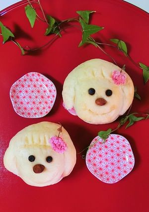 桜ミルクあんパン*お花見-レシピのメイン写真