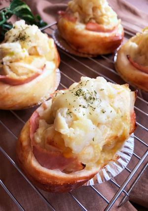 コンテナー容器で作る♡ハムポテトパン-レシピのメイン写真