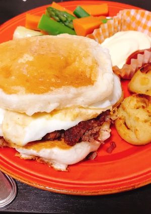 マックグリドル風パンケーキバーガー-レシピのメイン写真