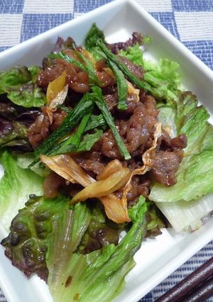 牛肉の味噌炒め on サニーレタス-レシピのメイン写真