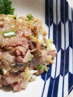 漁師のまかないメシ!新鮮アジのなめろう-レシピのメイン写真