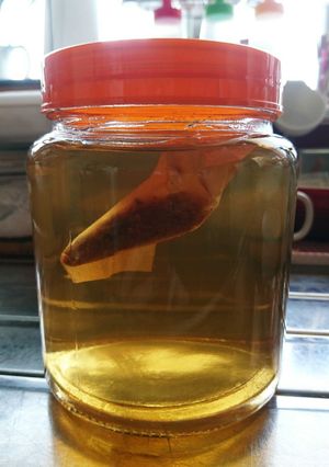 出汁パック水に浸しておきます。-レシピのメイン写真