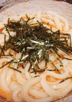 ズボラ飯☆超絶簡単『釜タマ明太うどん』-レシピのメイン写真