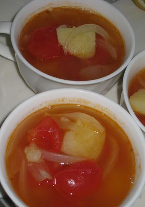 じゃがいもとフレッシュトマトのスープ-レシピのメイン写真