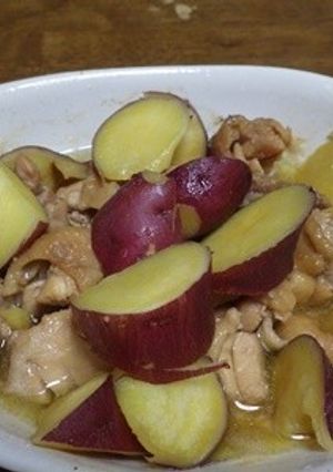 鶏肉とサツマイモのアゴ出汁煮-レシピのメイン写真