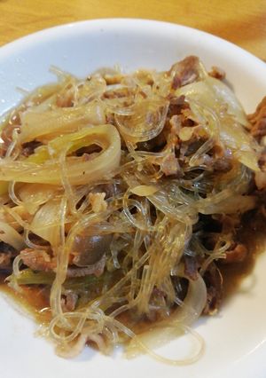 すき焼きの割下で、春雨牛丼-レシピのメイン写真