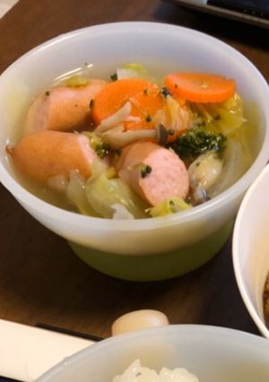 子供完食★ゴロゴロ野菜のスープ-レシピのメイン写真