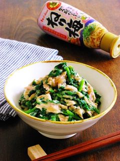 即席簡単★ほうれん草とツナの梅マヨ和え-レシピのメイン写真