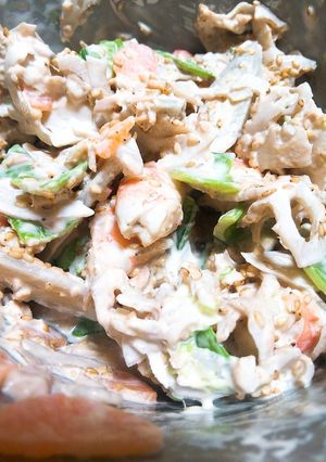 根野菜のエビツナサラダ-レシピのメイン写真