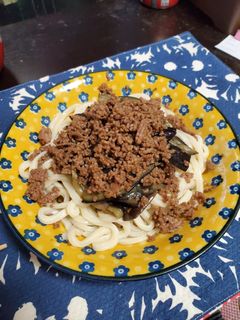 ナスと豚ひき肉うどん-レシピのメイン写真