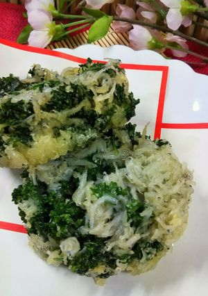 パセリが余ったらパセリ&しらすのかき揚げ-レシピのメイン写真