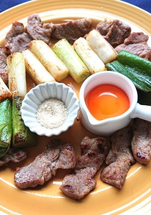 豚肉と白ネギの卵黄&鶏ガラつけ、想像以上-レシピのメイン写真