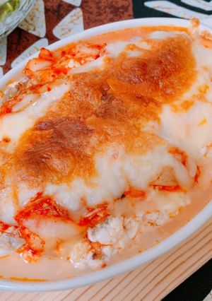 オートミール入り!キムチ肉豆腐グラタン-レシピのメイン写真