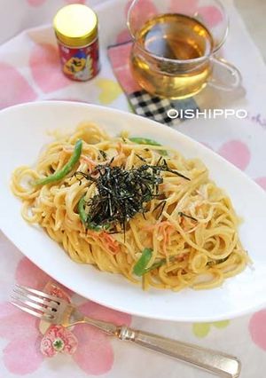 フライパンで和カルボナーラパスタランチ-レシピのメイン写真