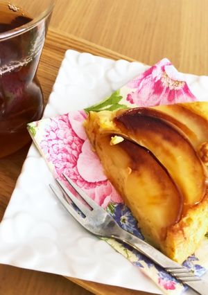 フライパンで！りんごのチーズケーキ-レシピのメイン写真