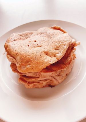 卵なし冷凍苺もちもちホットケーキ☆離乳食-レシピのメイン写真