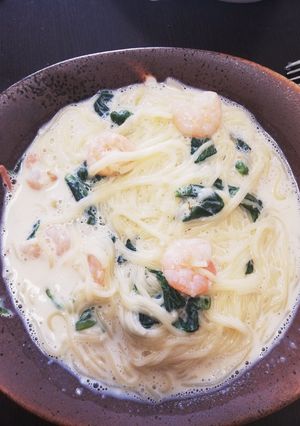 糖質ゼロ麺 クリームパスタ-レシピのメイン写真