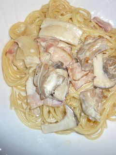 鶏肉&エリンギのクリームパスタ-レシピのメイン写真