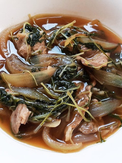 豚肉と玉ねぎと水菜の煮物-レシピのメイン写真