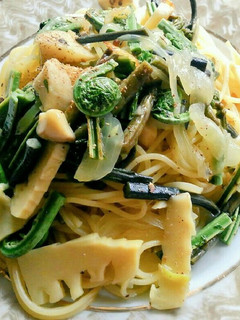 春の山菜スパゲティ-レシピのメイン写真