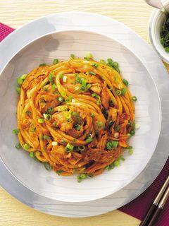 ピリ辛キムチ焼きうどん-レシピのメイン写真