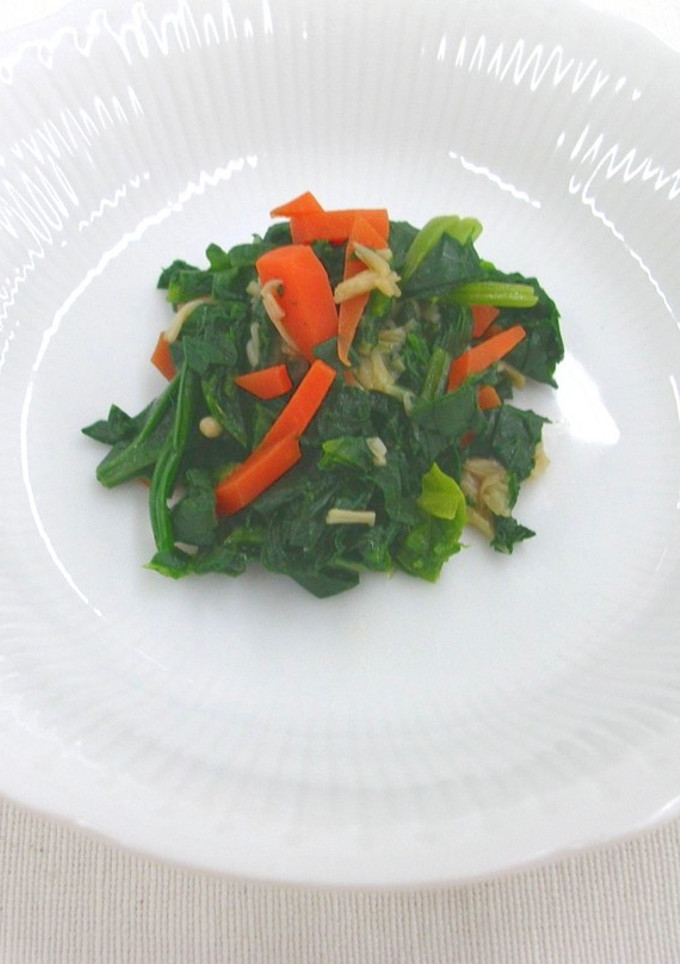【離乳食後期】青菜とえのきの煮物-レシピのメイン写真