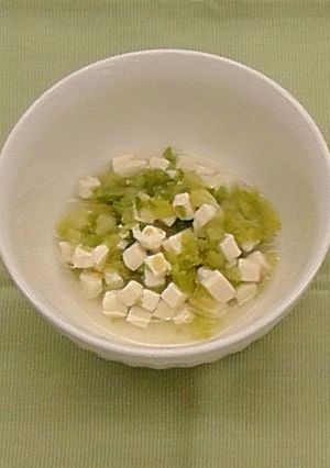 【離乳食中期】豆腐と白菜のだし煮-レシピのメイン写真