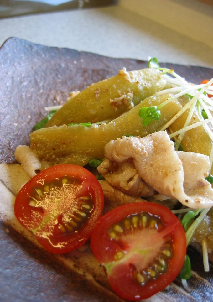 なすと豚肉の胡麻和え-レシピのメイン写真