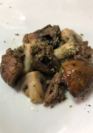 ひき肉マッシュルーム-レシピのメイン写真
