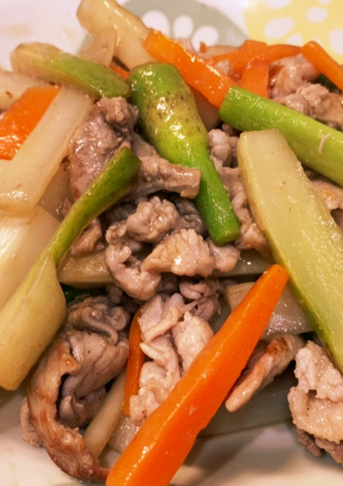 うどと豚肉の炒め物-レシピのメイン写真