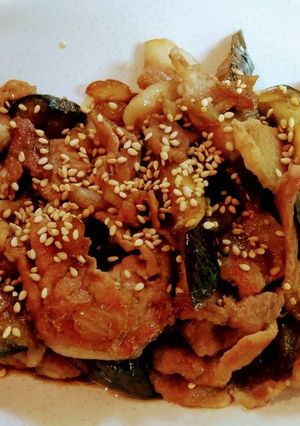 茄子と豚肉の甘辛炒め☆豚丼にしても☆-レシピのメイン写真
