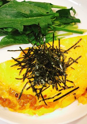 簡単おつまみ♡韓国風！納豆チーズオムレツ-レシピのメイン写真