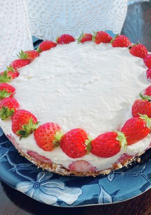簡単、本格的！くるみのレアチーズケーキ♪-レシピのメイン写真