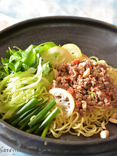 野菜たっぷり!まぜ麺風のエスニック焼そば-レシピのメイン写真