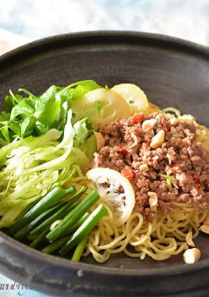 野菜たっぷり！まぜ麺風のエスニック焼そば-レシピのメイン写真