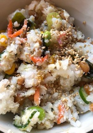 納豆とおからの酢の物のご飯-レシピのメイン写真
