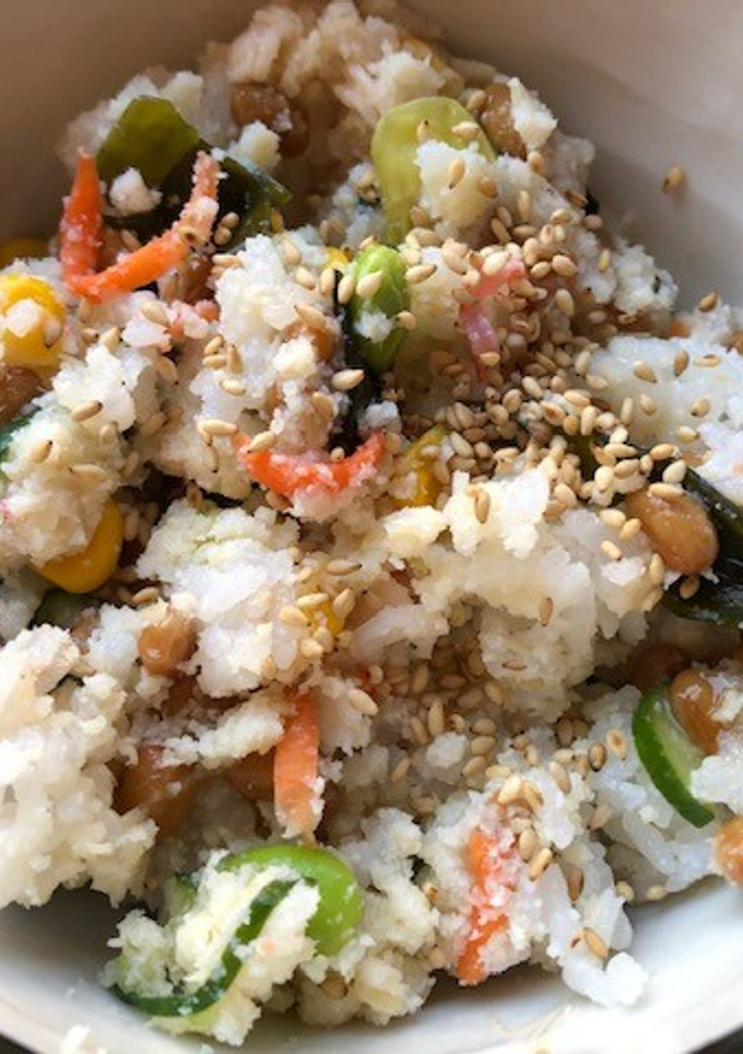 納豆とおからの酢の物のご飯-レシピのメイン写真