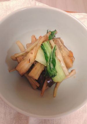 うどの皮となすの味噌炒め-レシピのメイン写真