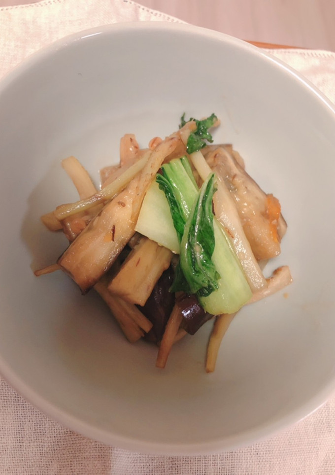 うどの皮となすの味噌炒め-レシピのメイン写真