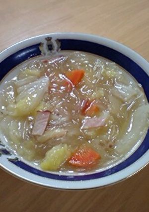 残り野菜で春雨スープ♪-レシピのメイン写真