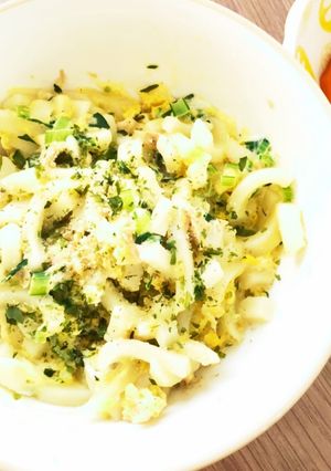 離乳食メモ♡手づかみ食べ玉子うどん-レシピのメイン写真