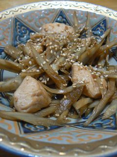 鶏肉とごぼうの炒め煮-レシピのメイン写真