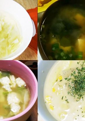 適当！レンジで簡単15分♪手抜汁物2回分-レシピのメイン写真